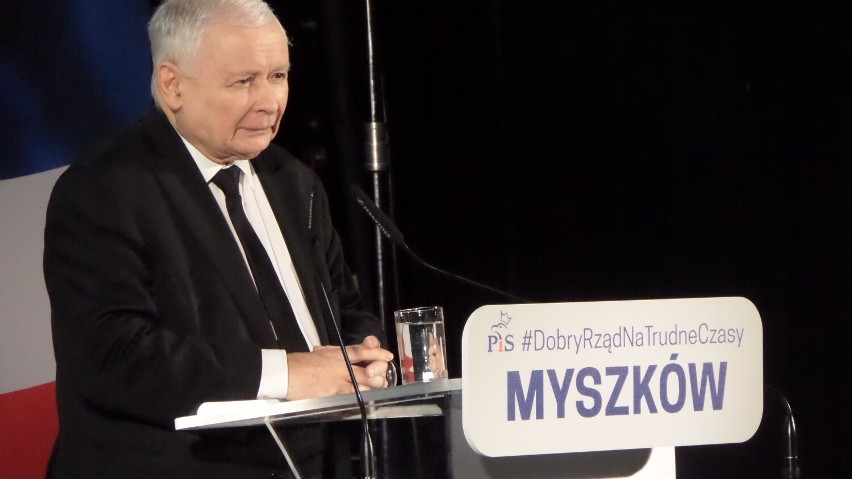 Jarosław Kaczyński odwiedził Myszków - ZDJĘCIA. Spotkanie odbyło się w Miejskim Domu Kultury