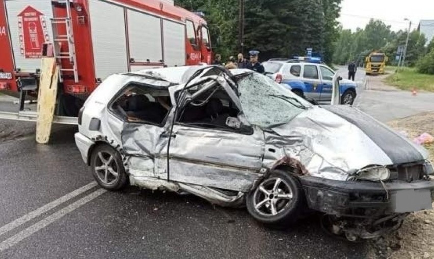 9 lipca w Sławkowie w wypadku volkswagena i ciężarówki...