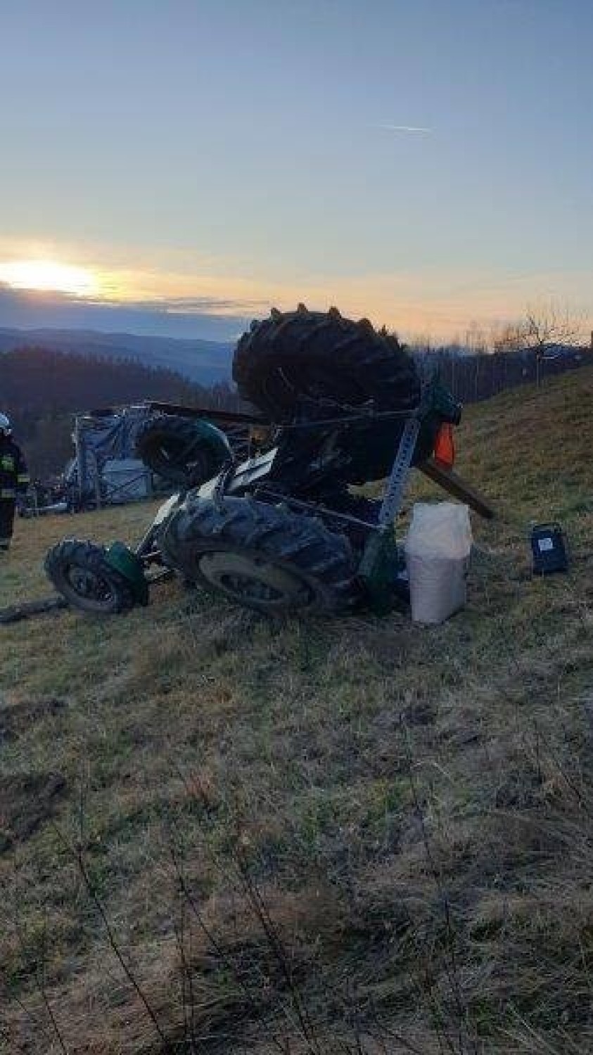 Żegiestów. Tragedia w Beskidzie Sądeckim. Nie żyje traktorzysta