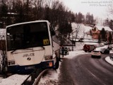 Wypadek w Międzybrodziu Bialskim. Autobus z dziećmi wypadł z drogi [ZDJĘCIA]