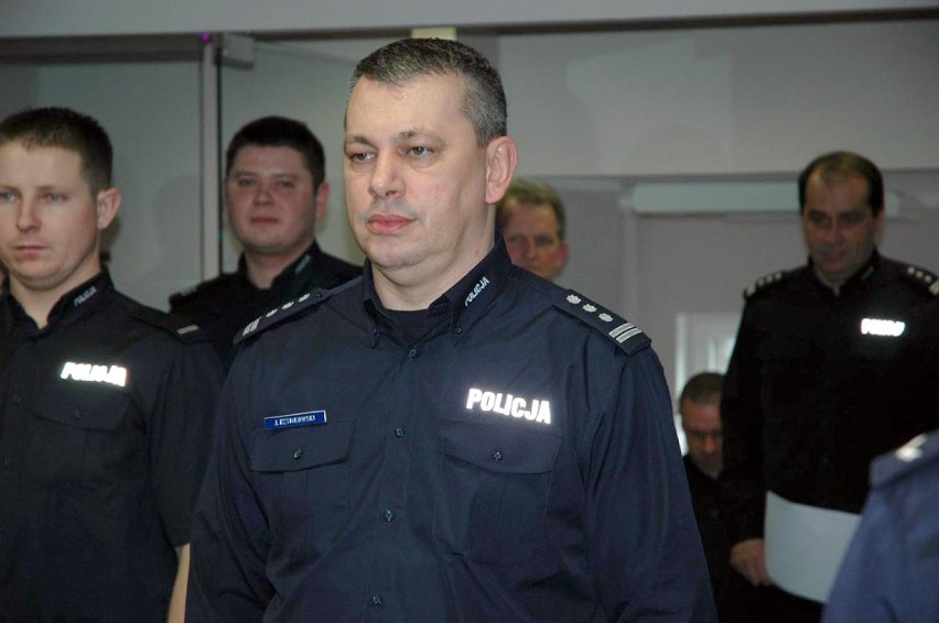 Roczna odprawa policji we Wrześni.