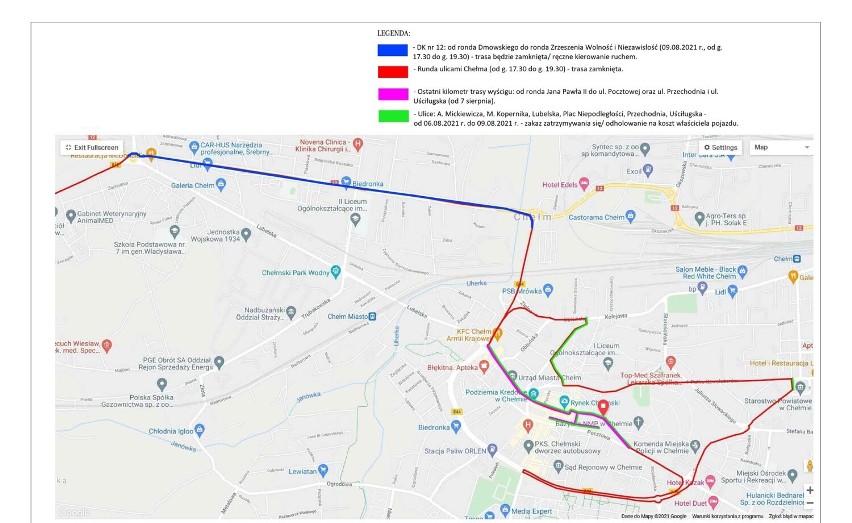  I etap 78. Tour de Pologne w Chełmie. Kierowcy muszą uważać. Będą utrudnienia w ruchu drogowym