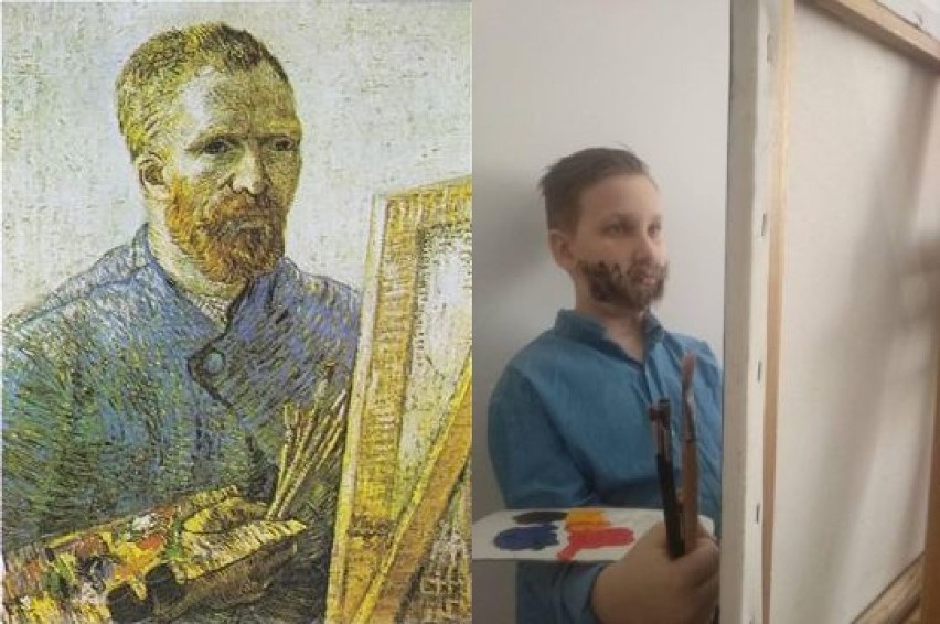 „Autoportret przed sztalugą” Vincenta van Gogha w aranżacji...
