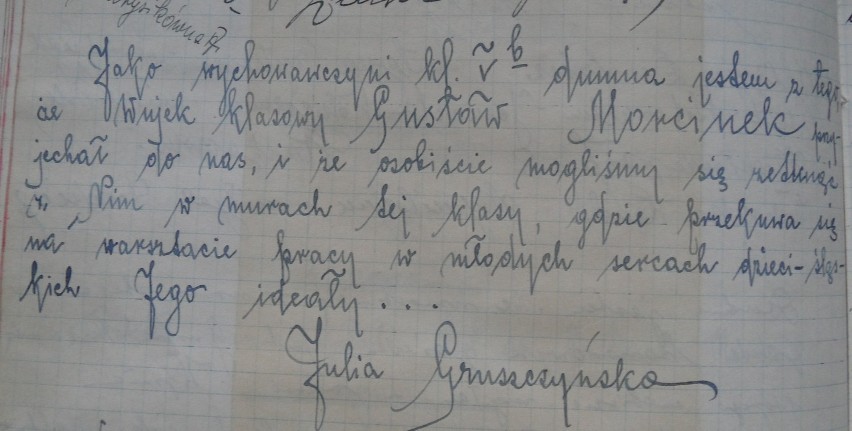 9 czerwca 1947 Gustaw Morcinek był gościem SP 2 w Tychach....