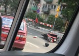 Wypadek na ulicy Wyszyńskiego we Wrocławiu [ZDJĘCIA]