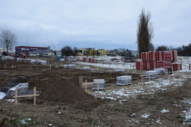 Widok na plac budowy przy ulicy Koszalińskiej