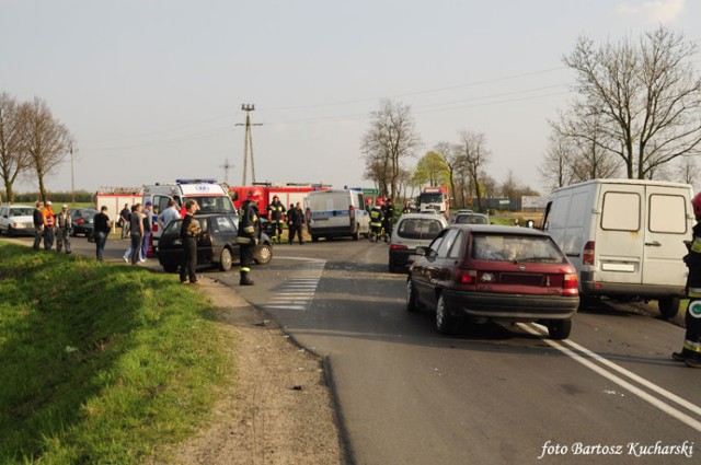 Sieradz. Wypadek na trasie nr 480. Fot. Bartosz Kucharski