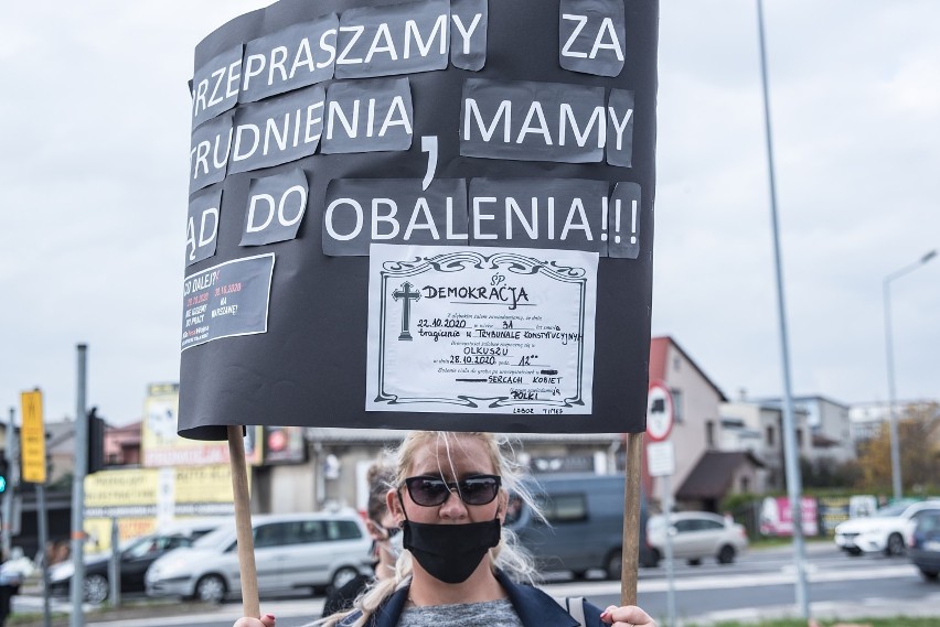 Protest kobiet w Olkuszu, 28 października 2020r.