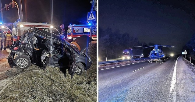 W Bolesławiu, w ciągu DK 94, zderzyła się ciężarówka z samochodem osobowym