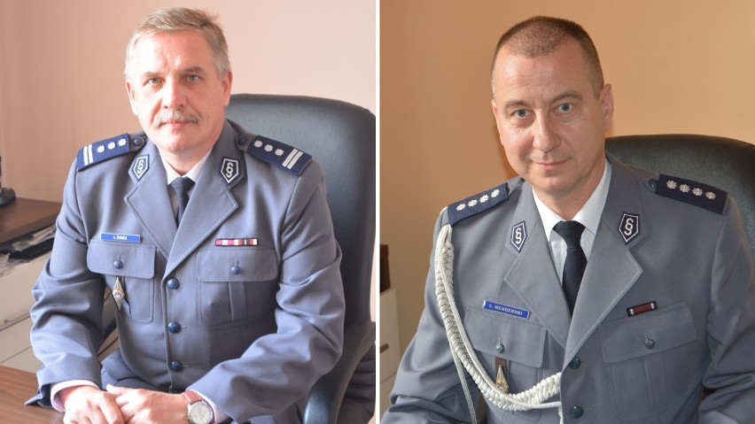 Po lewej komendant, insp. Jarosław Żurek, a po prawej...