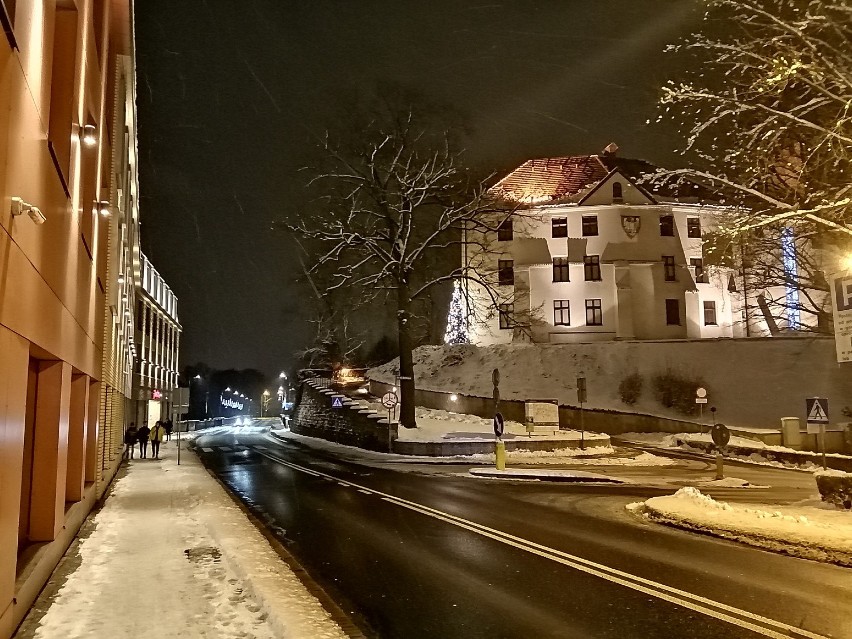 Oświęcim nocą, 14 i 15.01.2021r