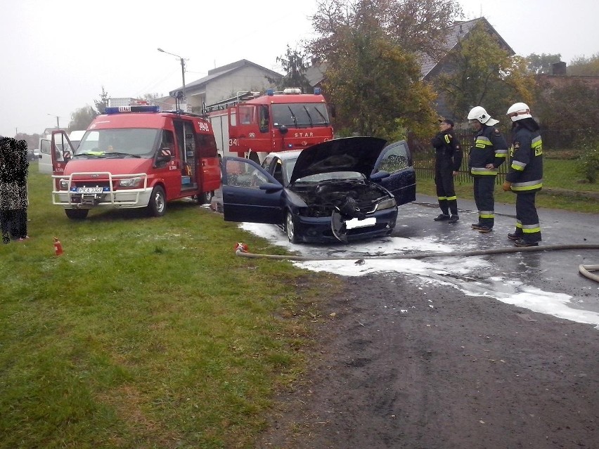 Pożar auta w Skrajni Blizanowskiej