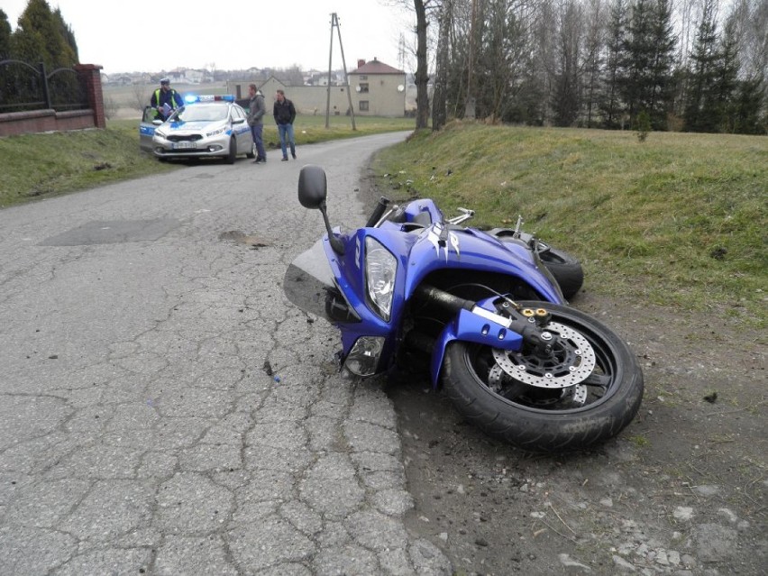 Wypadek motocyklisty w Jejkowicach