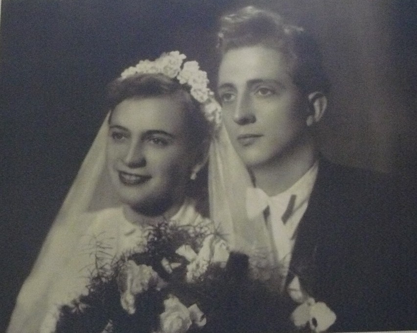 Irena i Aleksander Łopaczykowie w dniu ślubu