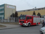 Pożar fabryki Hutchinsona w Łodzi. Ewakuacja pracowników