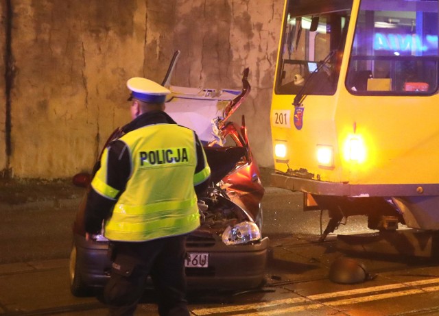 Styczeń2017 rok. Wypadek na ulicy Kolumba  z winy motorniczej