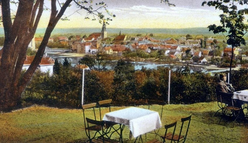 Restauracja Wilhelmshöhe z panoramą dawnego niemieckiego...