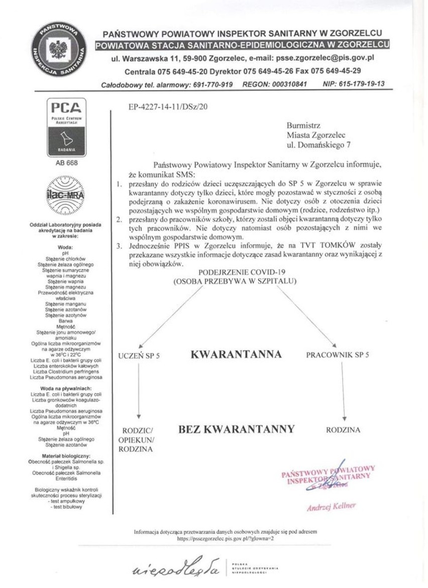 Zgorzelec: 901 osób objętych kwarantanną domową, 17 nadzorem [AKTUALIZACJA III]