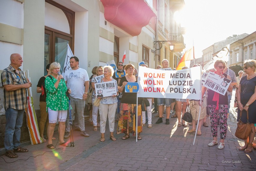 Wtorkowy (10 sierpnia) protest w centrum Tarnowa pod hasłem...
