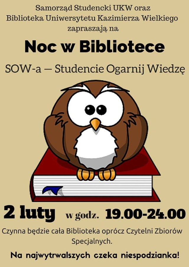 Na wydarzenie należy zabrać ze sobą legitymację studencką, na najwytrwalszych czeka niespodzianka!