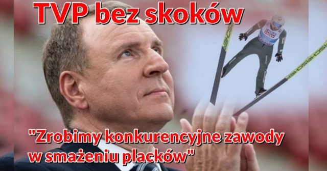 Skoki narciarskie stały się gorącym tematem jeszcze przed rozpoczęciem sezonu. Wszystko za sprawą praw do emisji. 

Wiele wskazuje na to, że zawody Pucharu Świata zobaczymy w ofercie Grupy Discovery, do której należy między innymi TVN, czy Eurosport. Zdaniem TVP to "próba wpisania sportu w spór polityczny". 

Liczymy na opamiętanie, powrót zdrowego rozsądku, odrzucenie intencji politycznych i współpracę tak jak w przypadku najbliższych Igrzysk Olimpijskich w Pekinie". - puentuje TVP w oświadczeniu cytowanym przez wirtualnemedia.pl.

Co na to internauci? Jak zwykle na swój sposób skomentowali całą sprawę tworząc memy. Obejrzyj je w galerii zdjęć.

Zobacz kolejne memy. Przesuwaj zdjęcia w prawo - naciśnij strzałkę lub przycisk NASTĘPNE