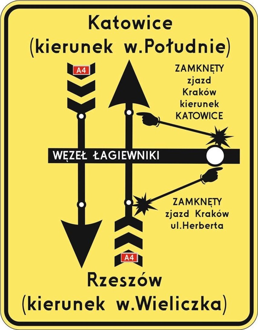 Utrudnienia na dwóch węzłach A4 ,,Wieliczka'' i ,,Łagiewniki''