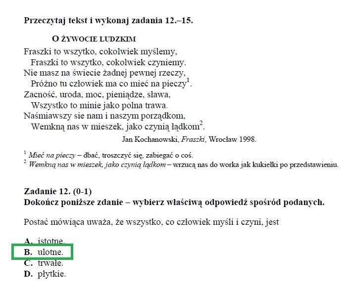 Egzamin gimnazjalny 2013. Test z języka polskiego [ARKUSZE i ODPOWIEDZI]