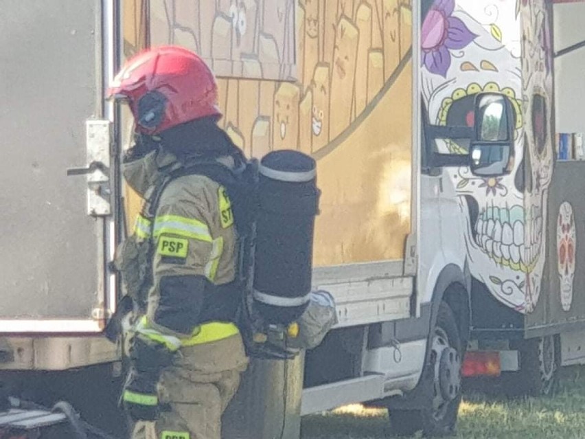 Wybuch w food trucku podczas zlotu w Grudziądzu