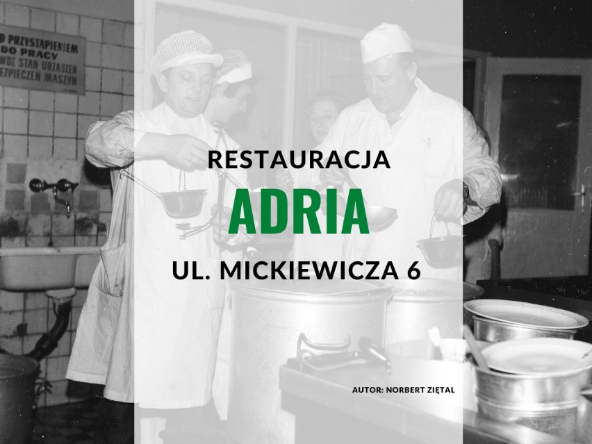 Restauracja "Adria", ul. Mickiewicza 6. Poleca potrawy...