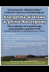 W Kołczygłowach odbędzie się konferencja z udziałem posłanek. Temat przewodni: elektrownie wiatrowe