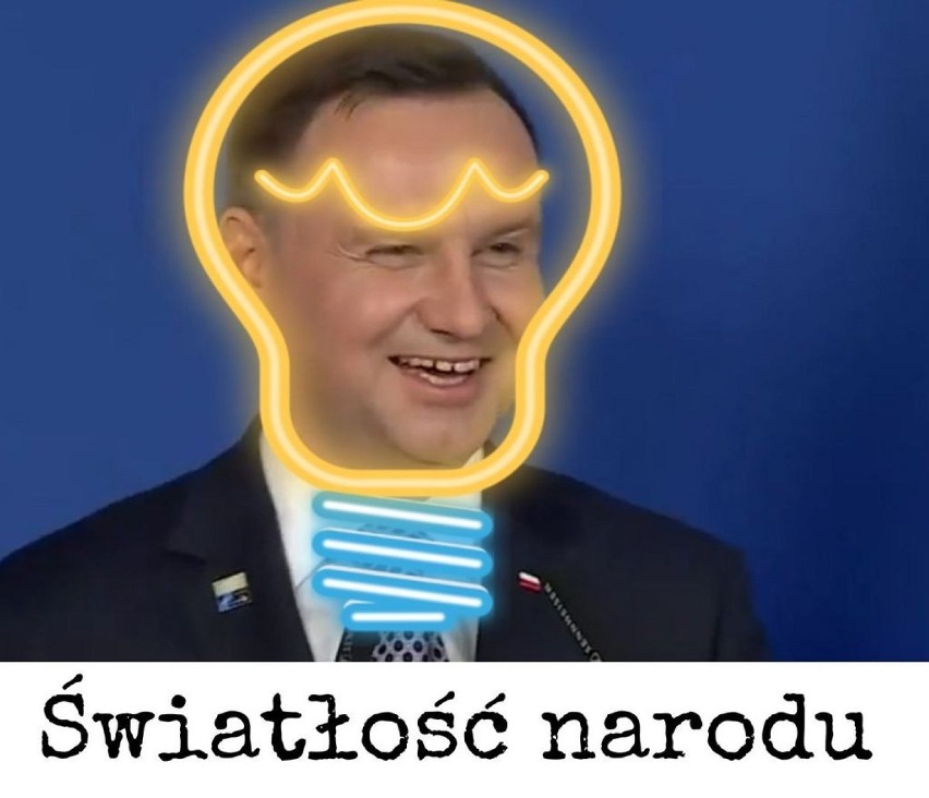 Oświecony Andrzej Duda: Żarówka a demokracja MEMY. Internet...