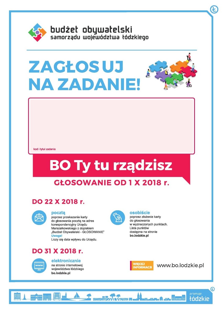 Budżet Obywatelski Samorządu Województwa Łódzkiego. W poniedziałek 1 października rusza głosowanie. Do wyboru 155 projektów