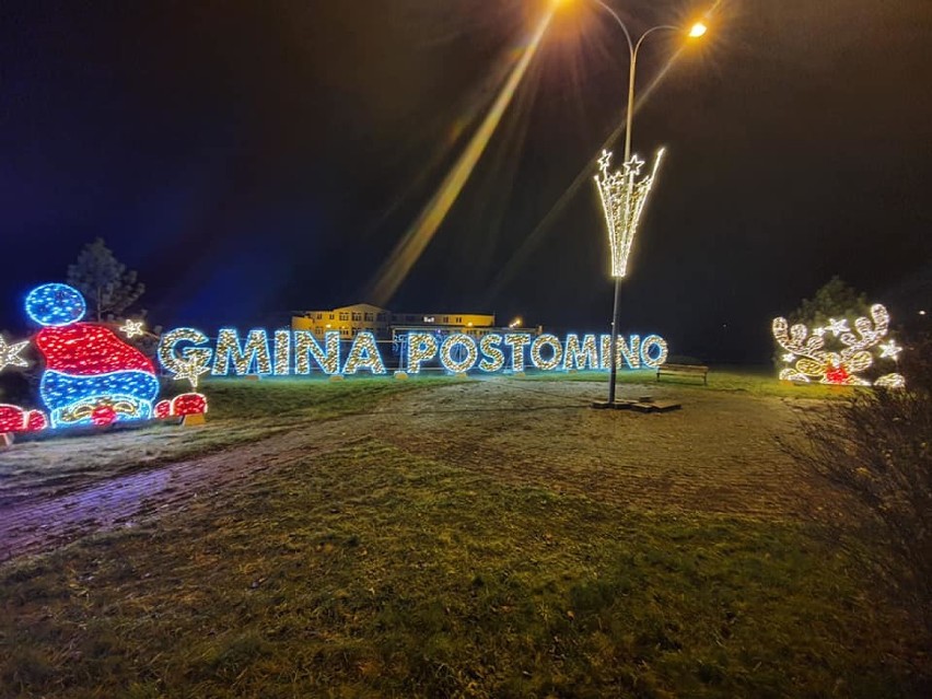 Świąteczne iluminacje w gminie Postomino. Zobaczcie jak tam jest pięknie!