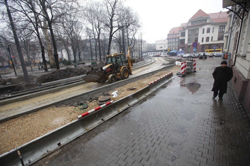 Przebudowa centrum Katowic - remont na placu Wolności