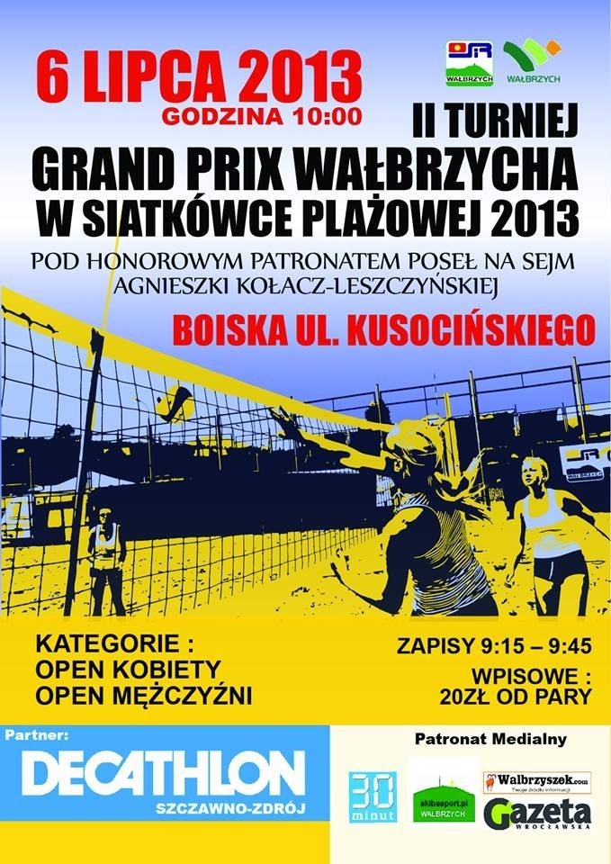 Turniej Grand Prix Wałbrzycha w siatkówce plażowej juz w sobotę