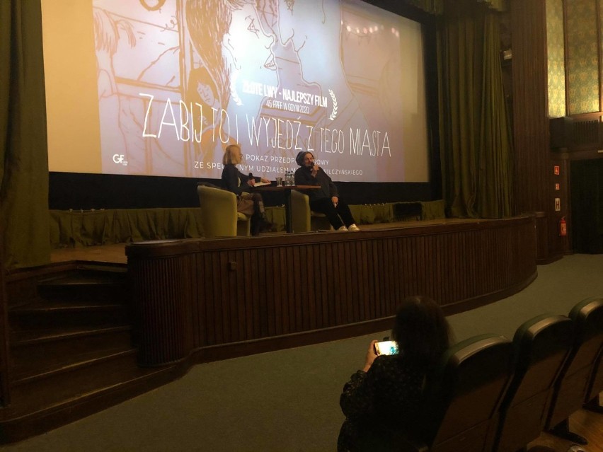 Reżyser nagrodzonego "Złotymi Lwami" filmu Mariusz Wilczyński, w Kinie Zorza w Rzeszowie, opowiadał o znajomości z Nalepą [FOTO]