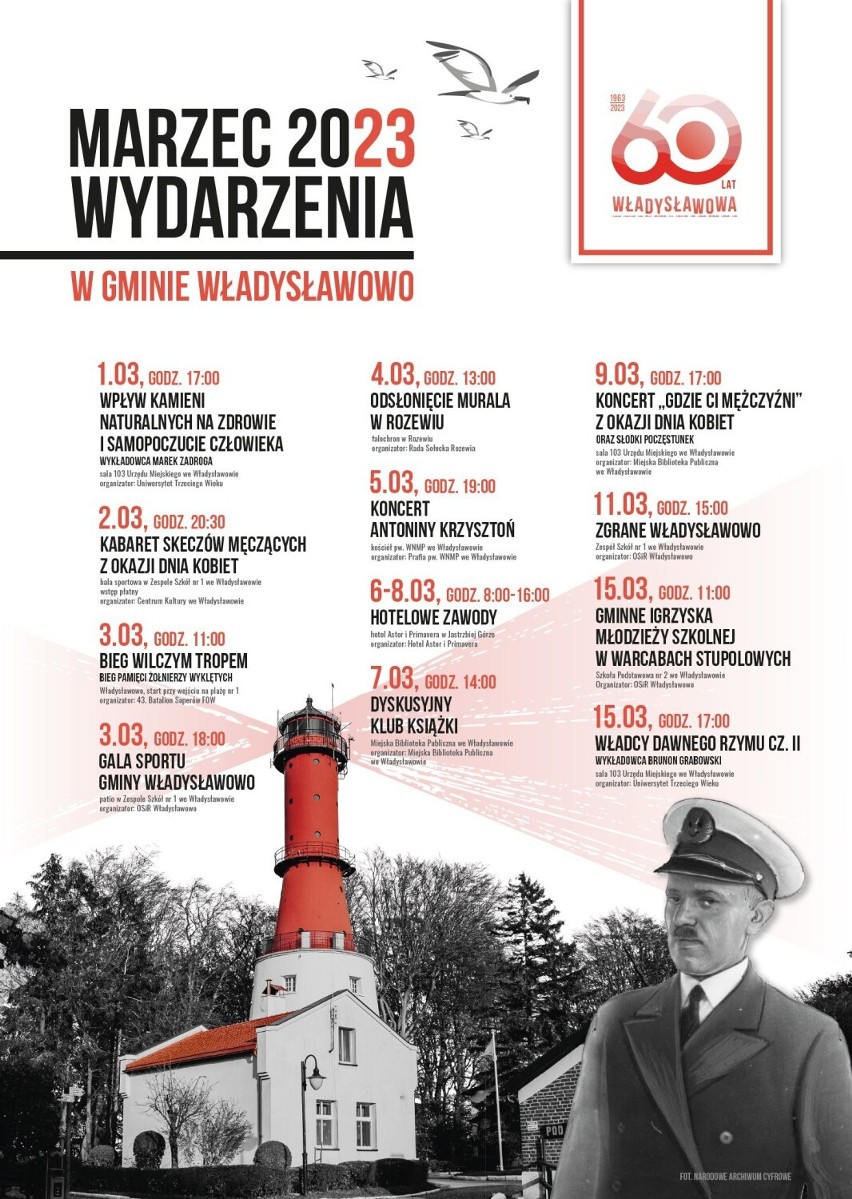 Gmina Władysławowo - kalendarz imprez na marzec 2023...