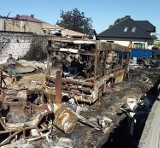 Trwa ustalanie przyczyn pożaru firmy transportowej w Kwaśniowie Górnym