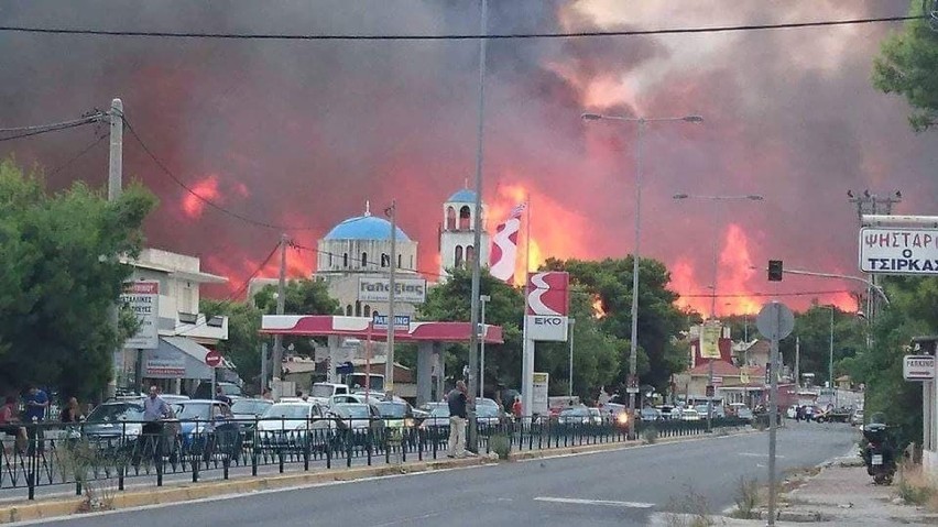 Wielkie pożary w Grecji
