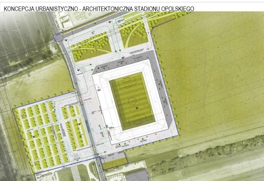 Nowy stadion przy ul. Północnej w Opolu - wizualizacja