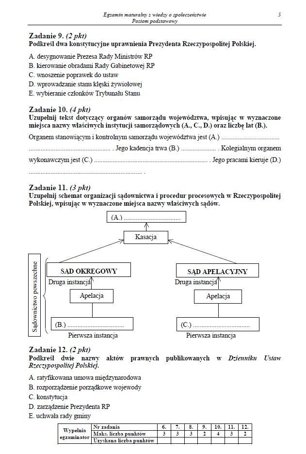 MATURA 2013. Wiedza o społeczeństwie - poziom podstawowy [ARKUSZE, ODPOWIEDZI]