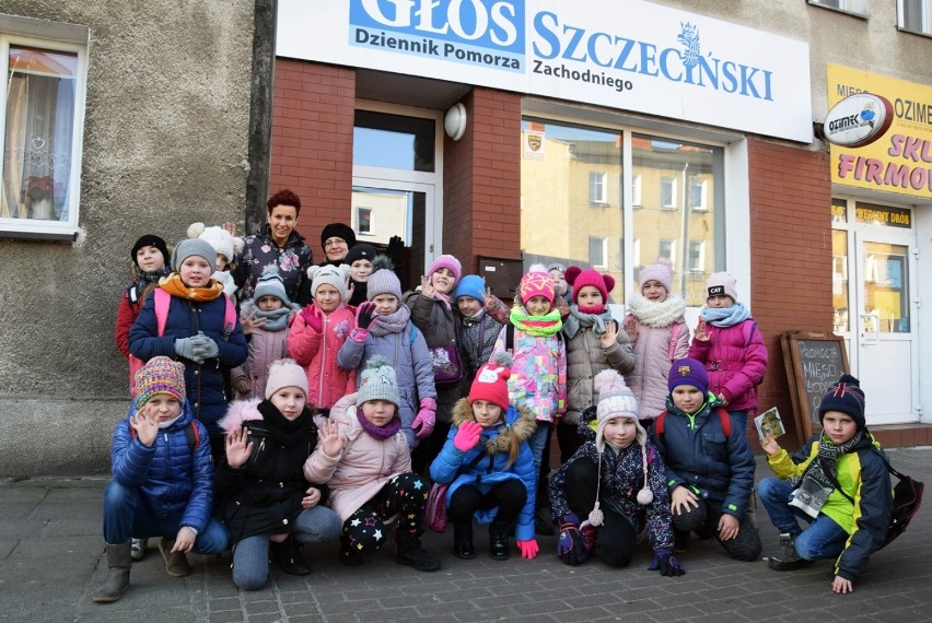 Uczniowie SP 6 w redakcji Głosu Szczecińskiego w Stargardzie. My też dziękujemy za odwiedziny!