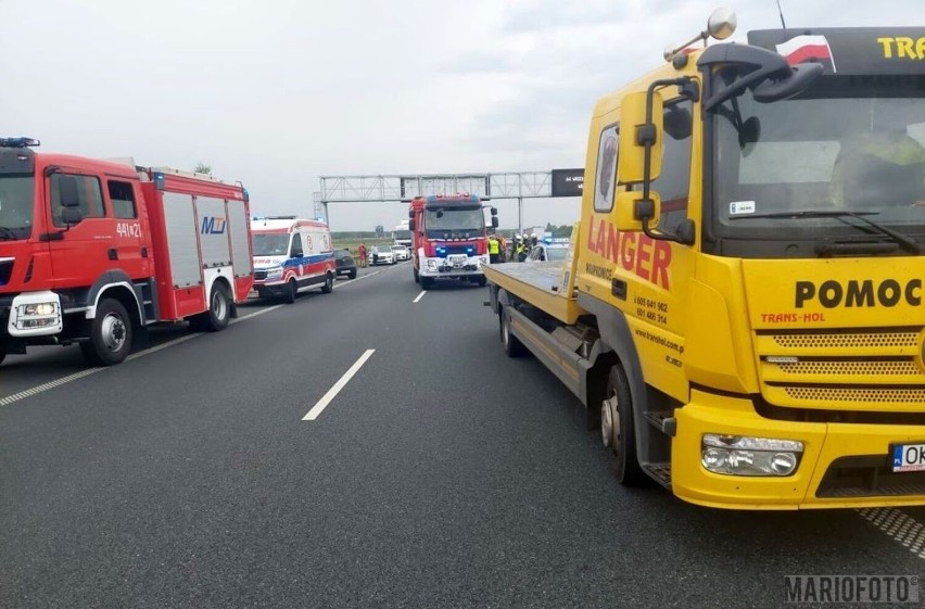 Zderzenie na krapkowickim odcinku autostrady.