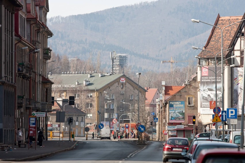 Plac Grunwaldzki w Wałbrzychu oraz przyległe do niego ulice