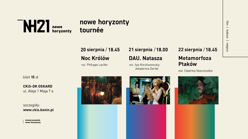 Konin. 21. Festiwal Nowe Horyzonty. Kino Oskard zaprasza na trzy festiwalowe filmy, Noc królów, Natasha, Metamorfoza Ptaków