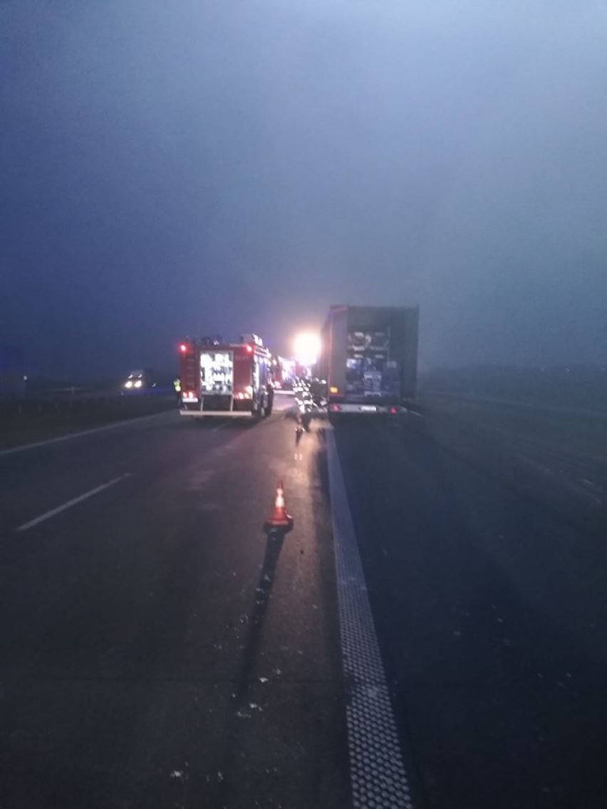 Pożar ciężarówki na trasie S-8 w pobliżu MOP Sięganów [zdjęcia] 