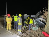 Poważny wypadek w Smółkach. Kierowca w ciężkim stanie trafił do szpitala. ZDJĘCIA