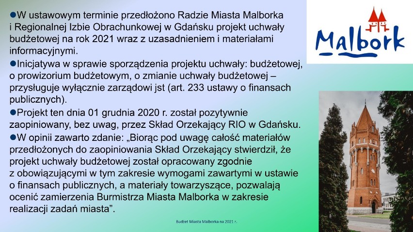 Malbork. Budżet miasta na 2021 r. uchwalony. To nie kończy dyskusji o finansach miastach, które nie są w dobrej kondycji