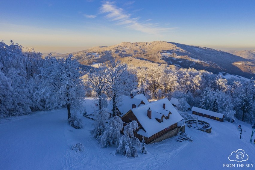 Beskidy widziane z drona i bajkowa zima w 2021 roku