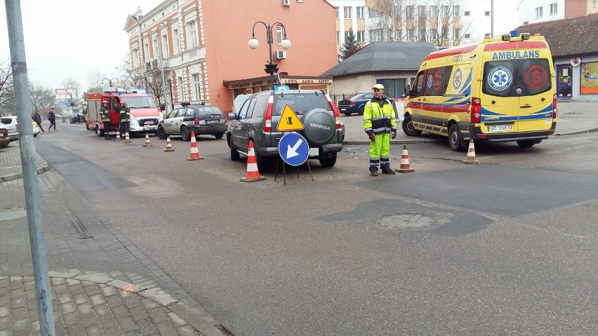 Wypadek na skrzyżowaniu ulic Kościuszki - Pułaskiego we Włocławku [zdjęcia]